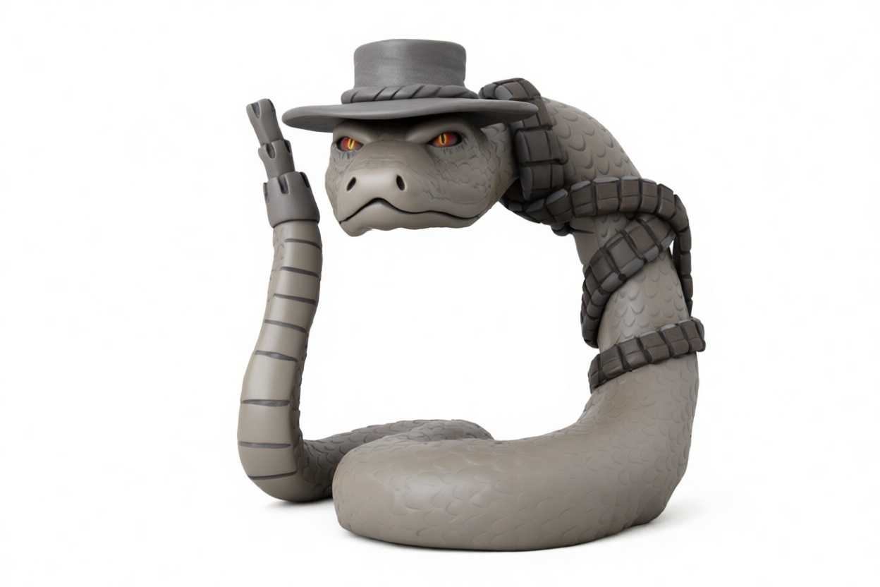 Snake Cowboy Figurine free 3D printable STL