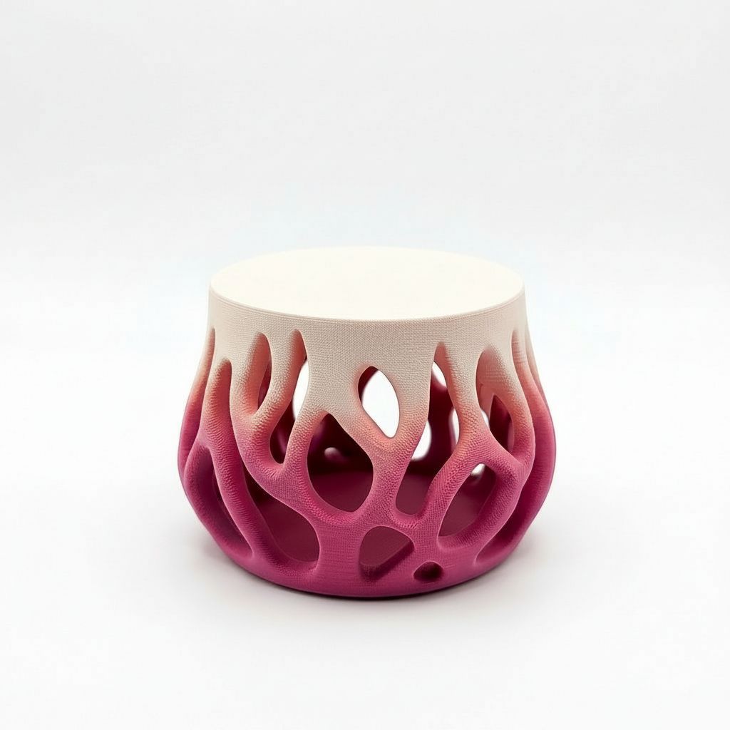 Coral Inspired Stool free 3D printable STL