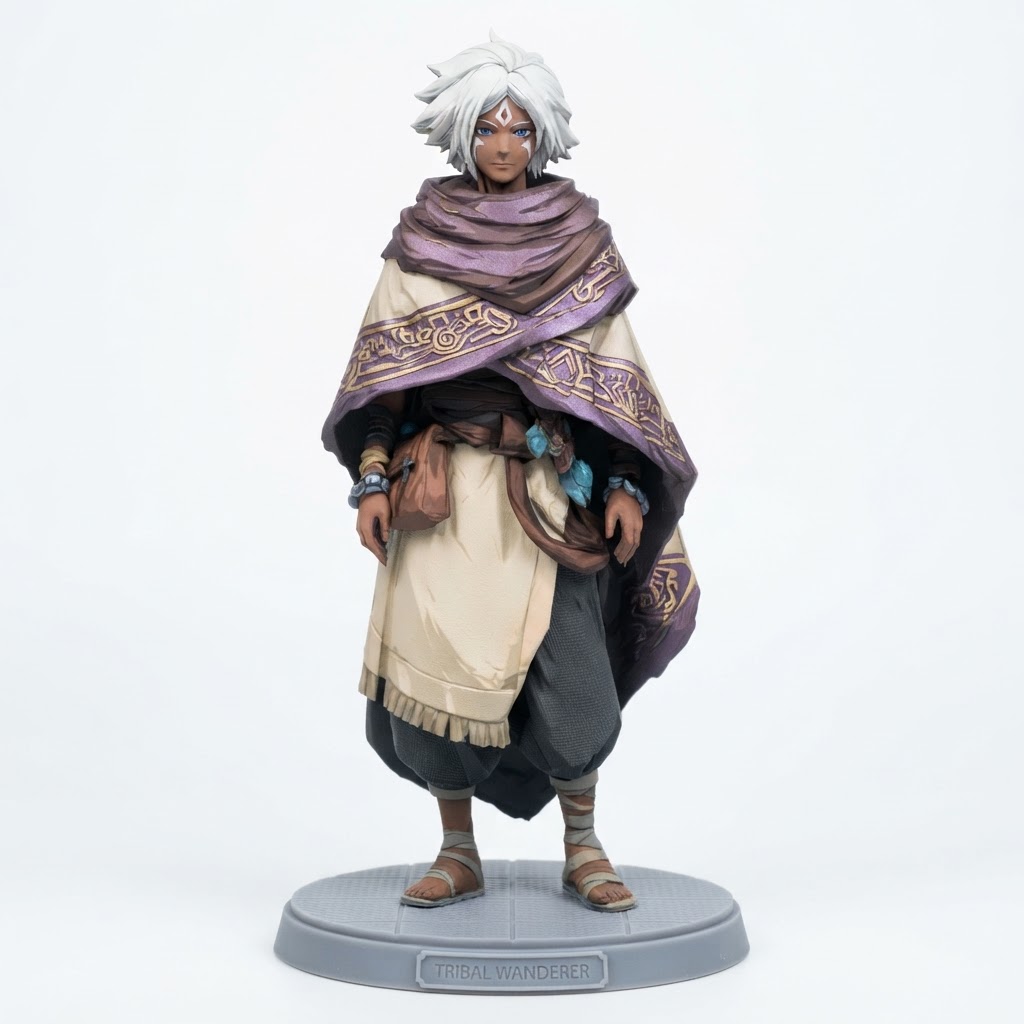 Tribal Wanderer Figurine free 3D printable STL