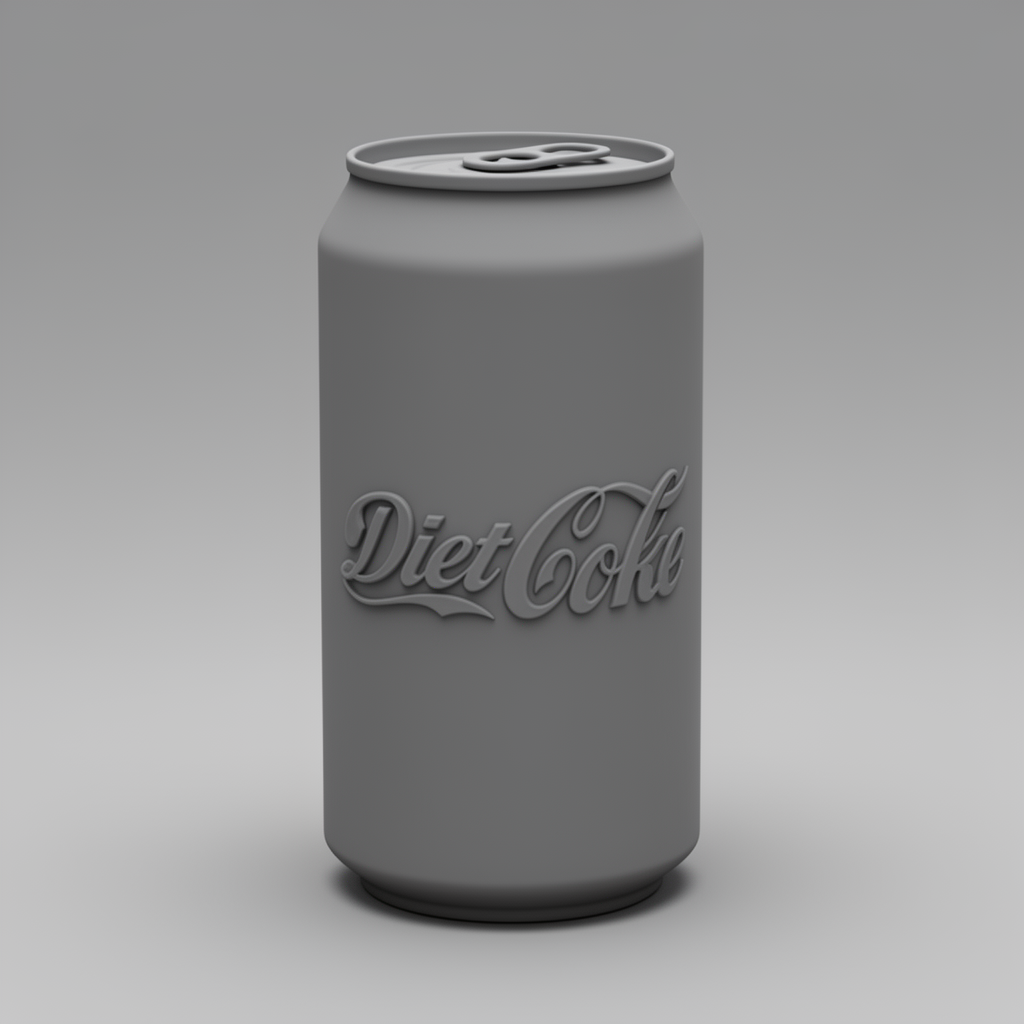 Diet Coke Can Model free 3D printable STL