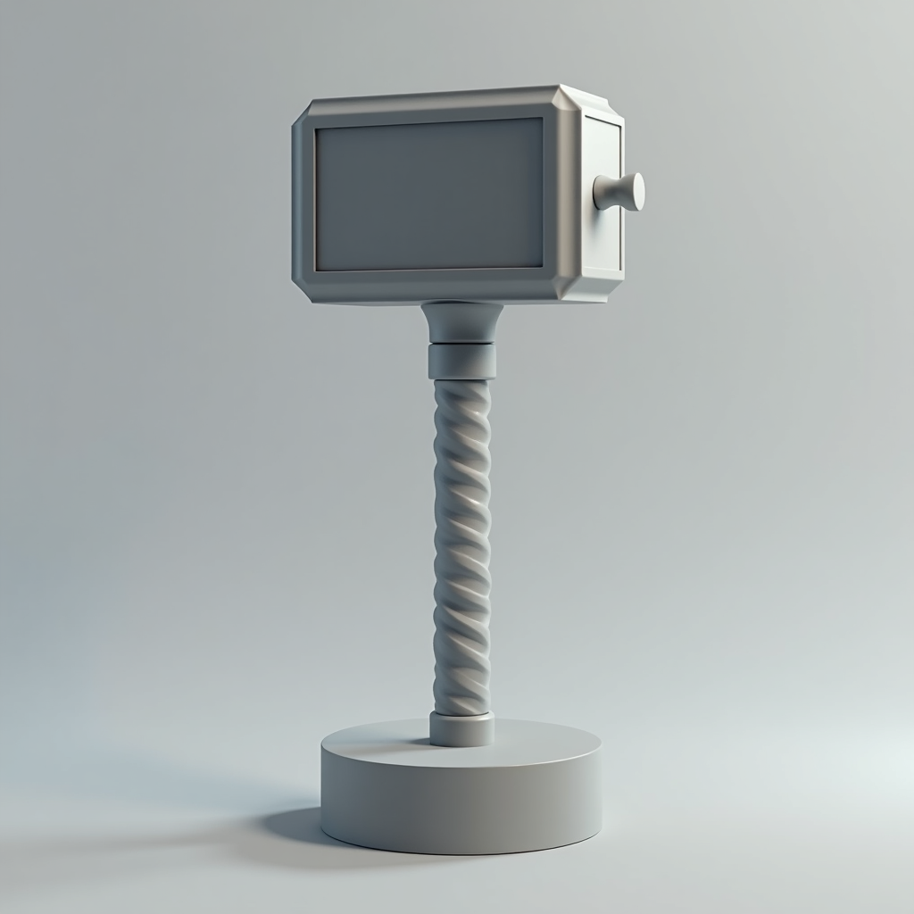 Mighty Thor's Hammer in Heroic Pose free 3D printable STL