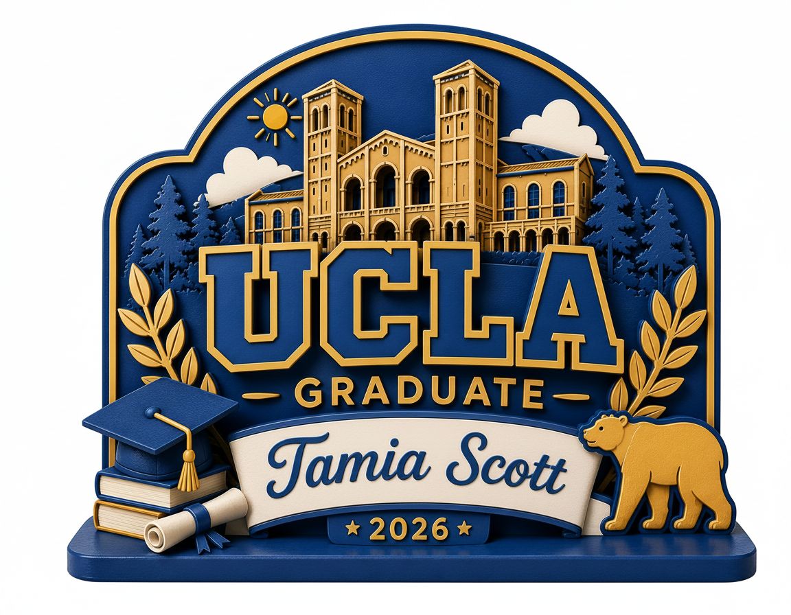 UCLA Graduate Plaque free 3D printable STL