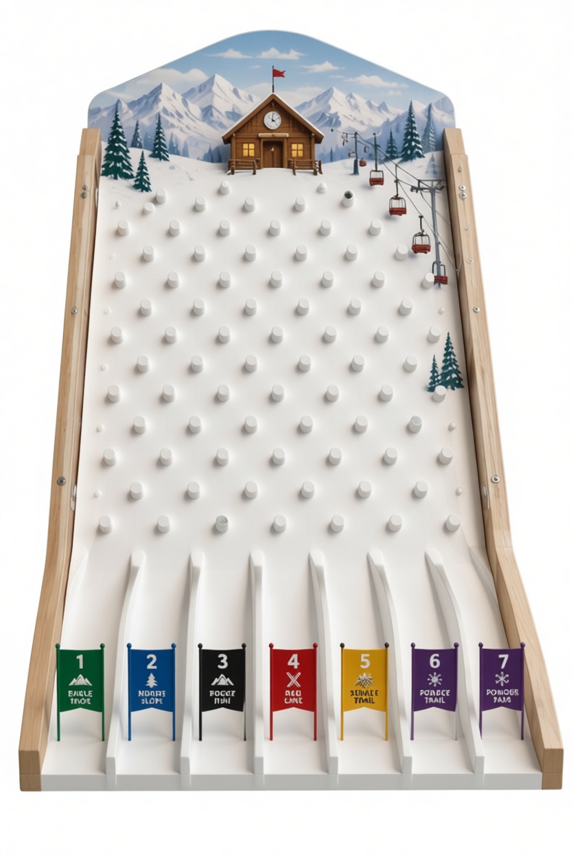 Ski Slope Pachinko Board free 3D printable STL