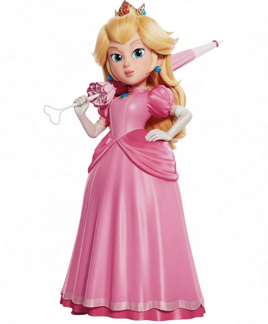 Princess Peach Figurine free 3D printable STL