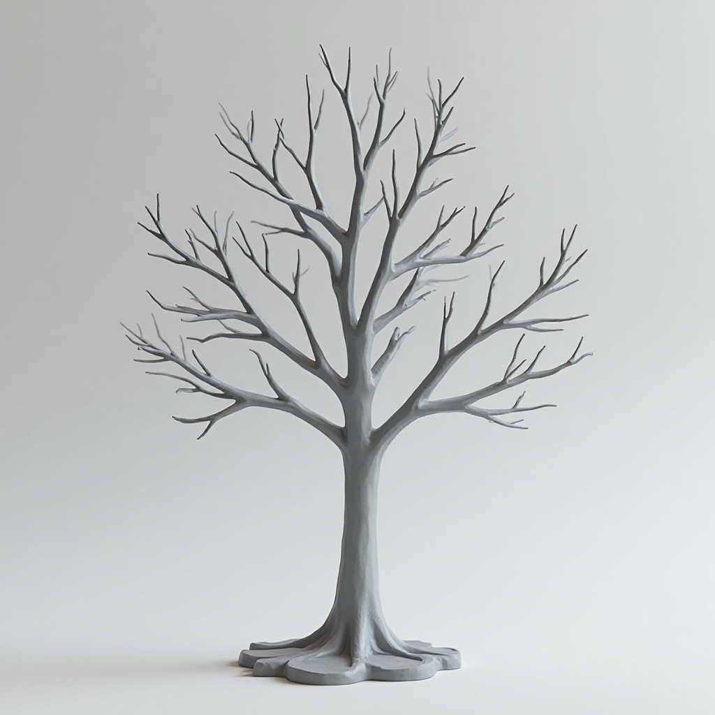 Bare Winter Tree Sculpture free 3D printable STL