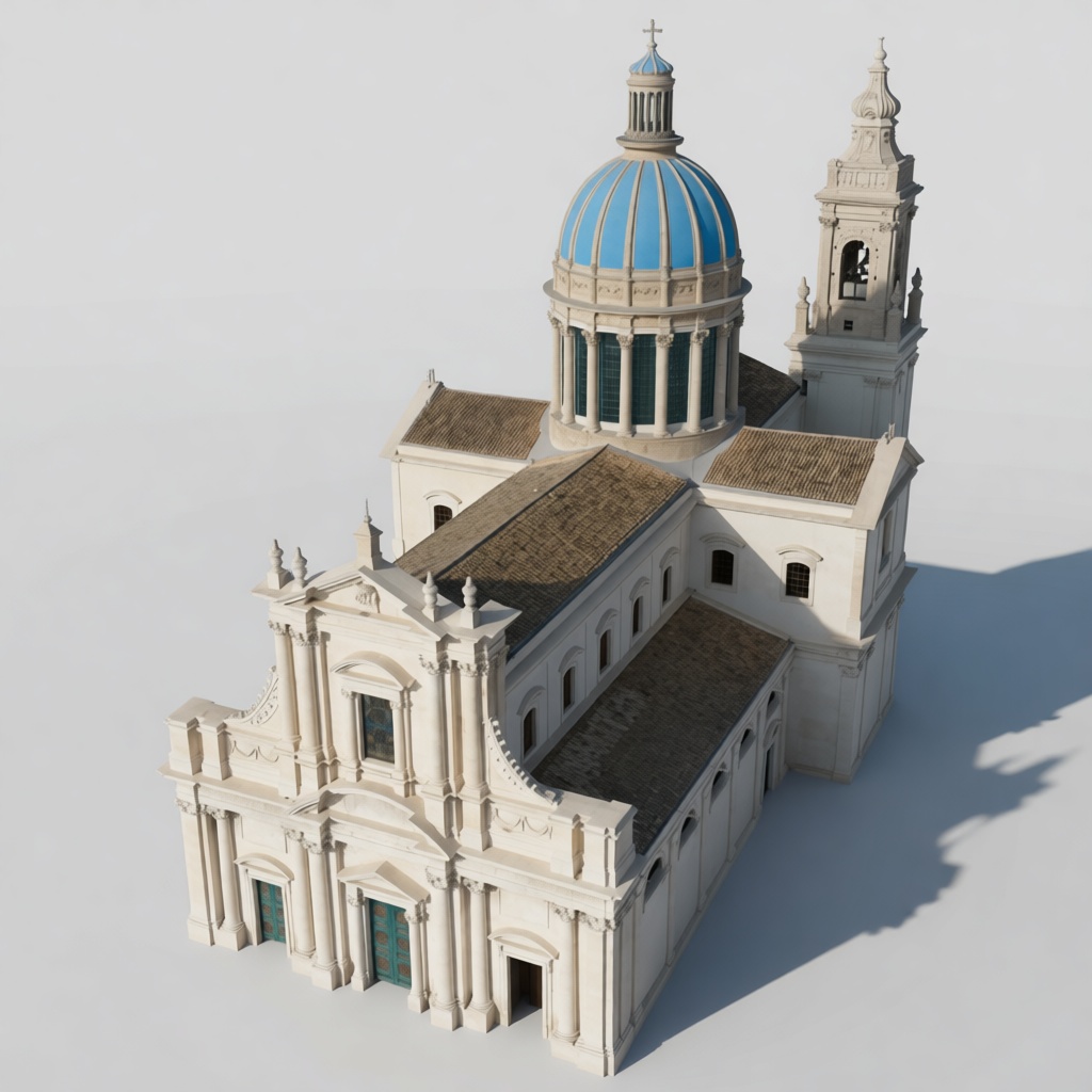 Santa Lucia Church Model free 3D printable STL