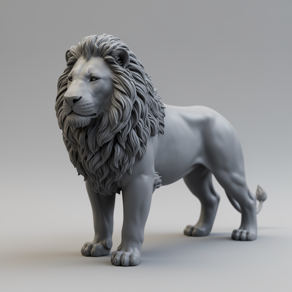 Majestic Lion Figurine free 3D printable STL