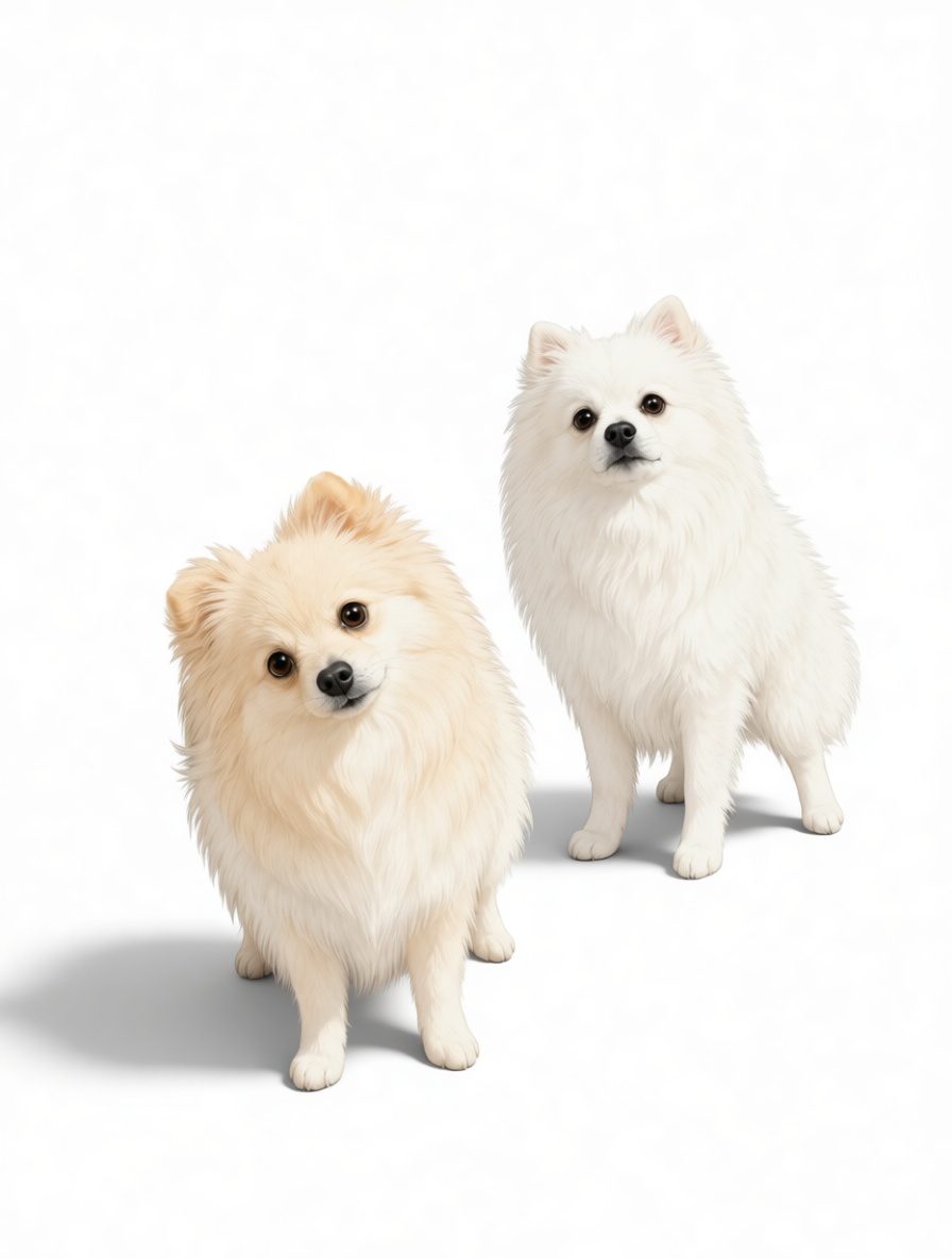 Pomeranian Dog Figurines free 3D printable STL