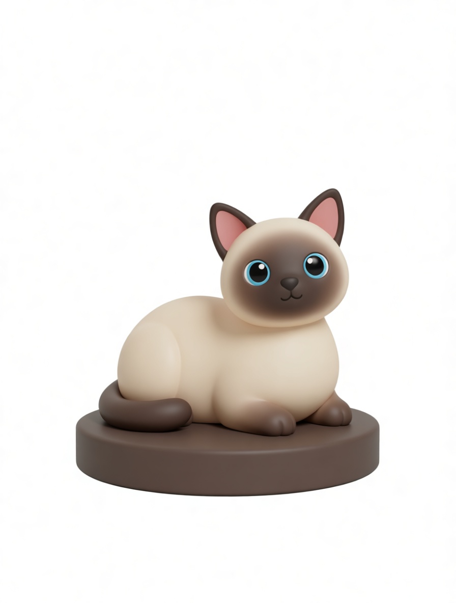 Siamese Cat Figurine free 3D printable STL