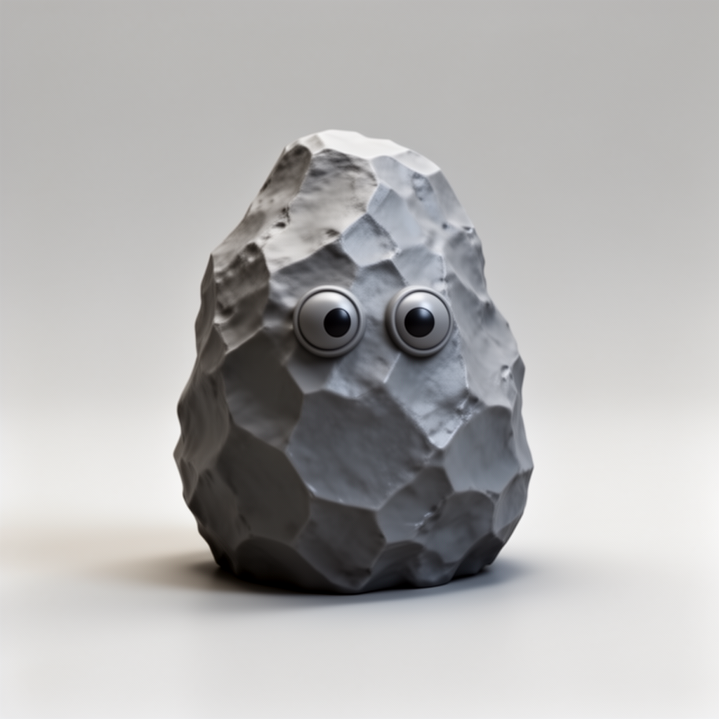 Rock With Eyes Figurine free 3D printable STL
