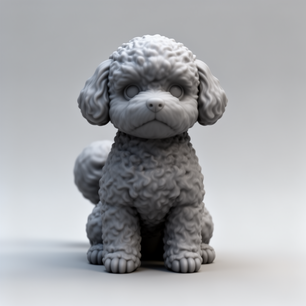 Toy Poodle Figurine free 3D printable STL