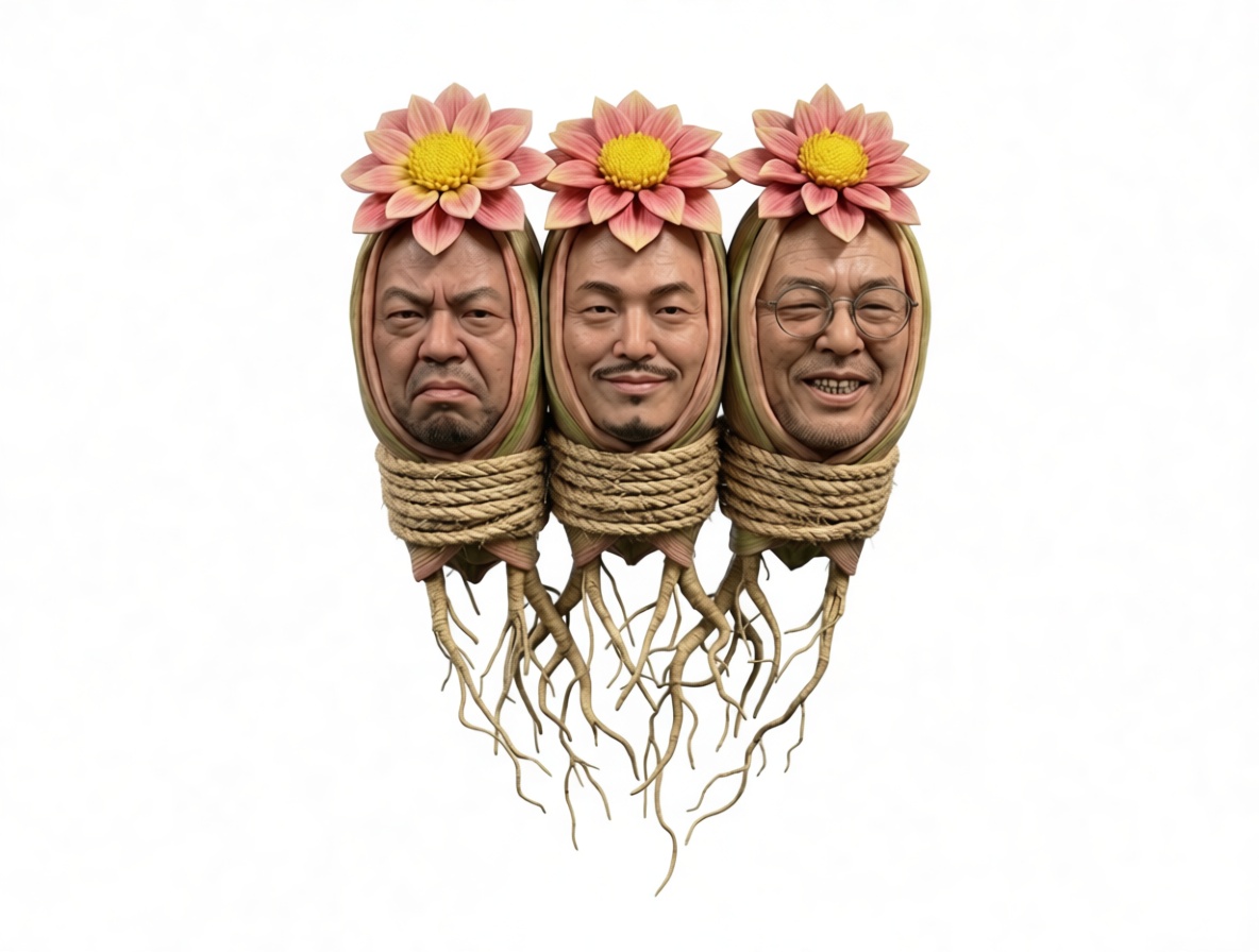 Flower Root Heads Figurine free 3D printable STL