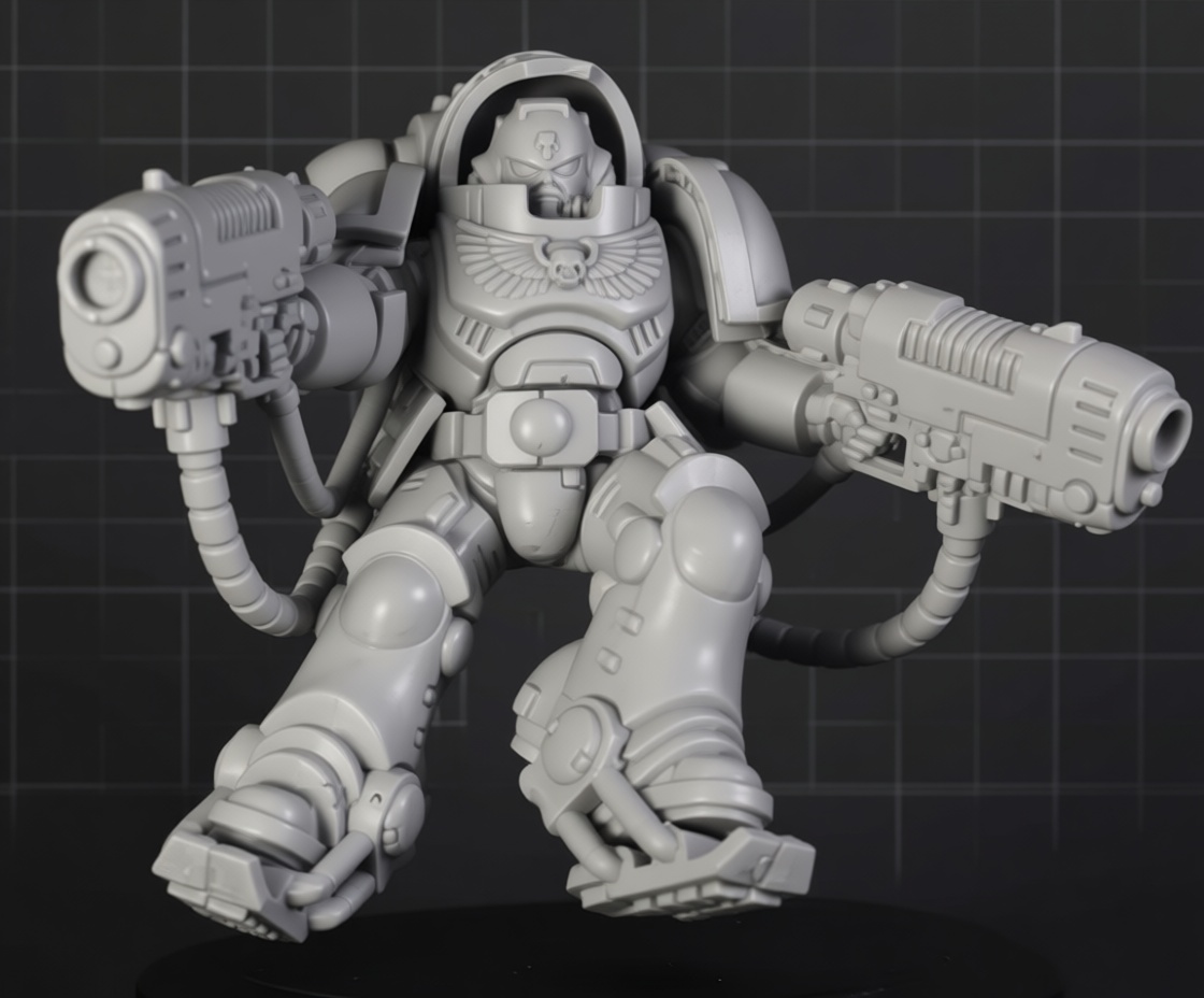 Space Marine Miniature free 3D printable STL