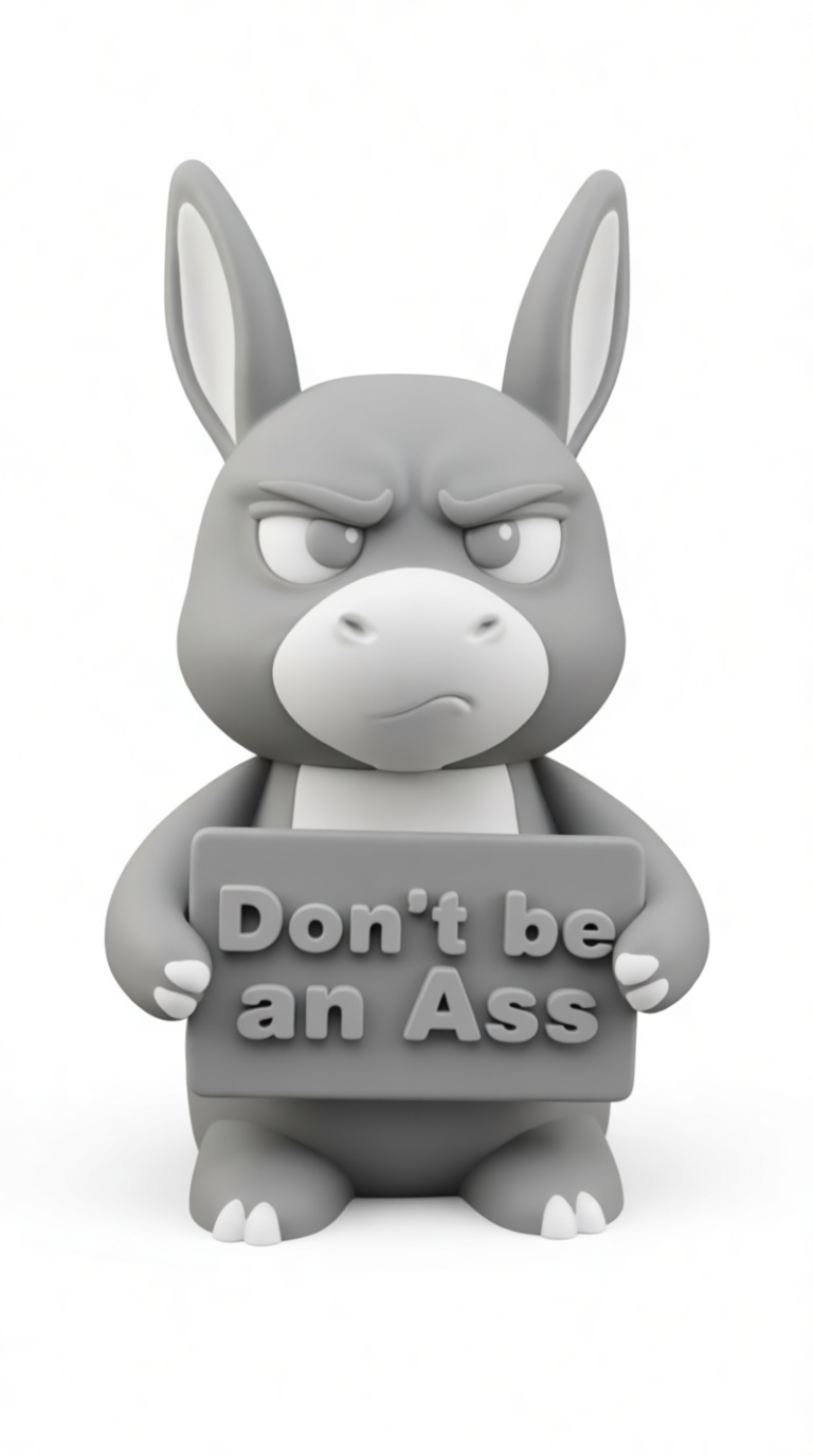 Cartoon Donkey Figurine free 3D printable STL
