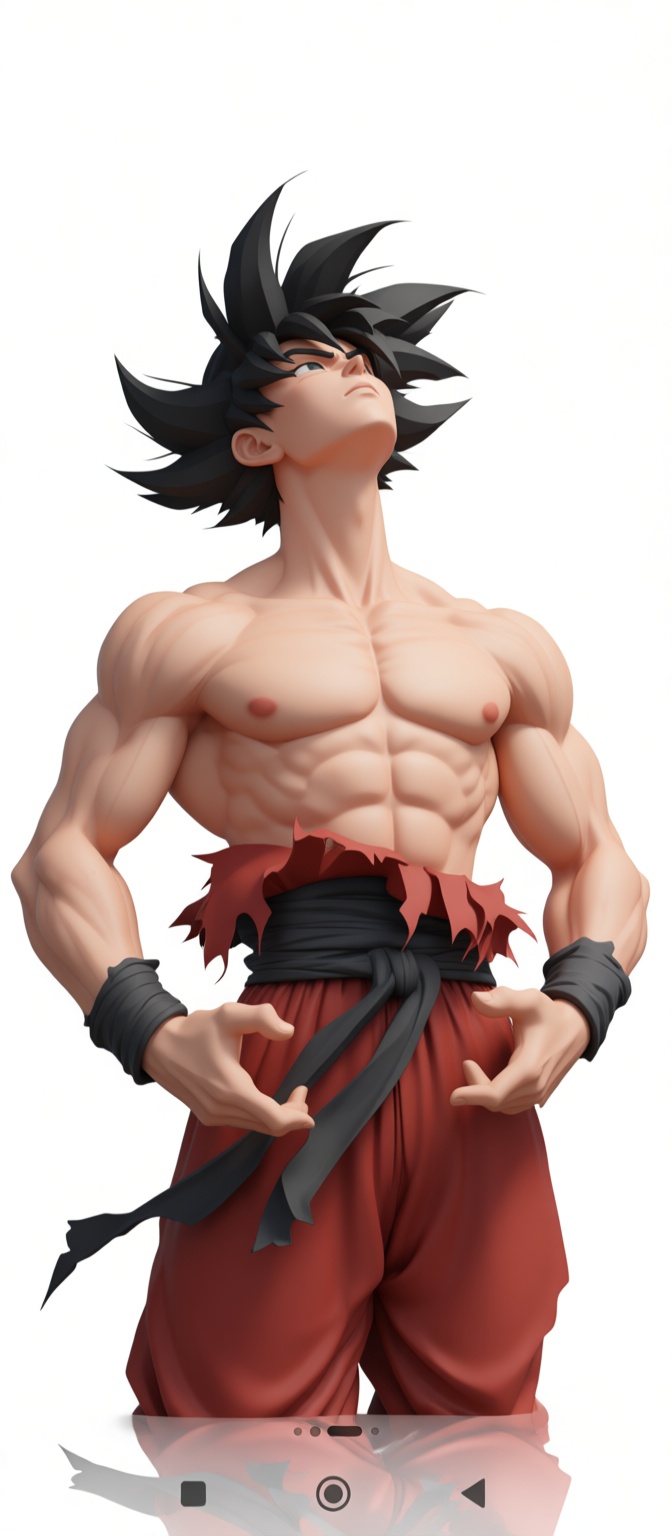 Goku Shirtless Statue free 3D printable STL