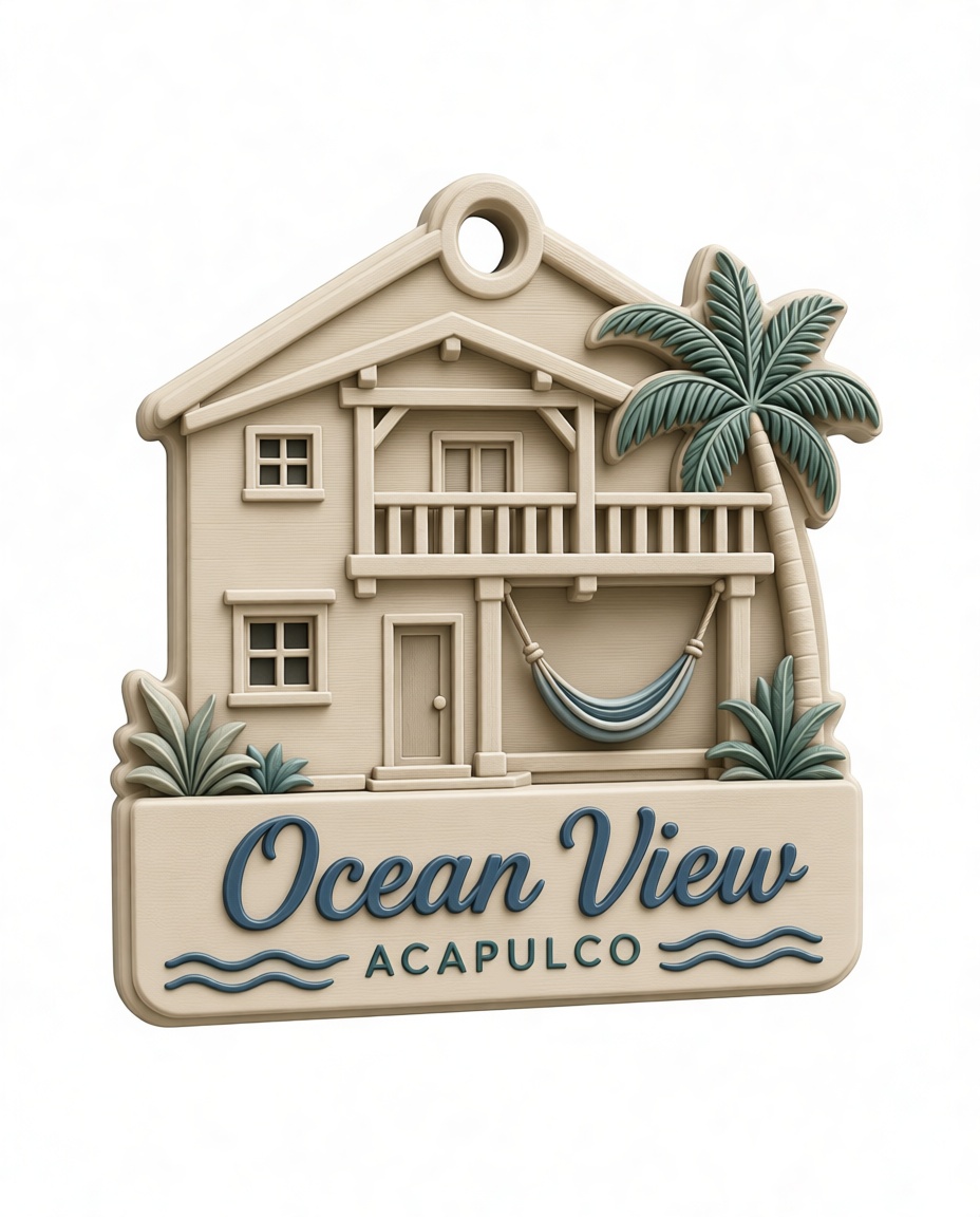 Ocean View House Plaque free 3D printable STL