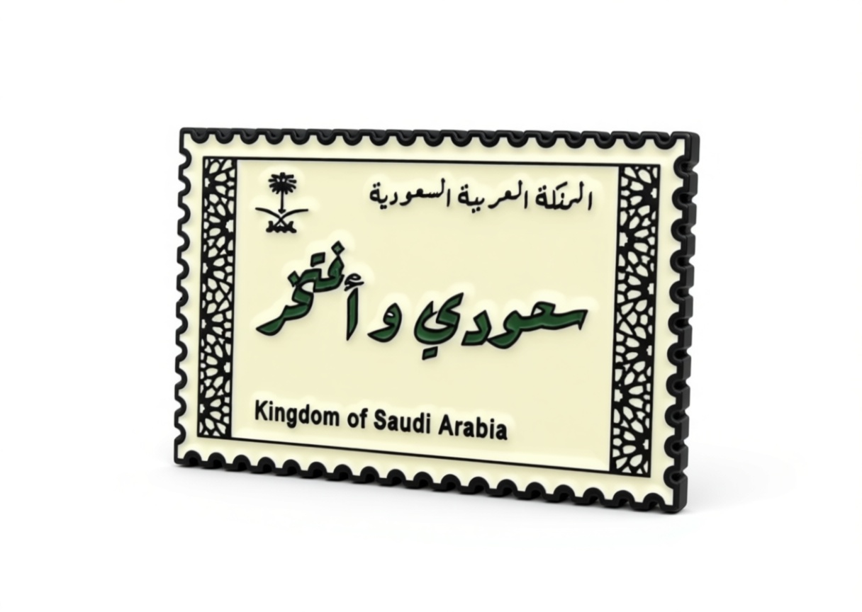 Saudi Arabia Stamp Model free 3D printable STL