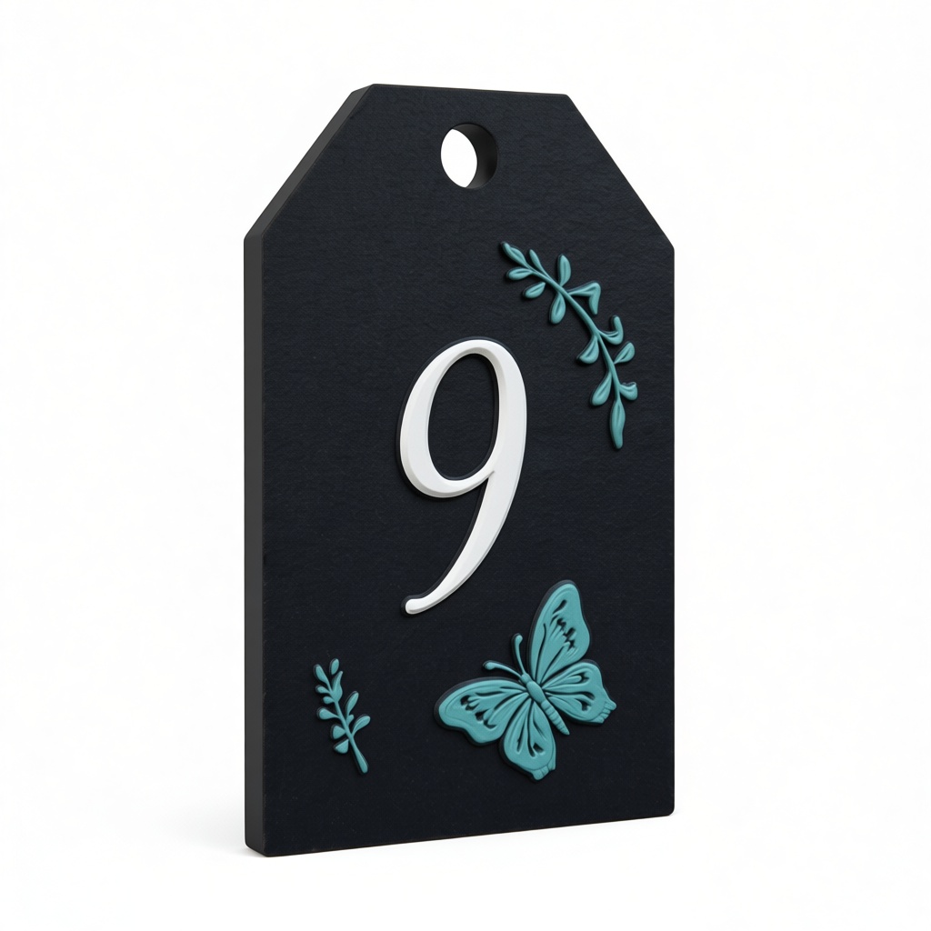 Number 9 Decorative Plaque free 3D printable STL