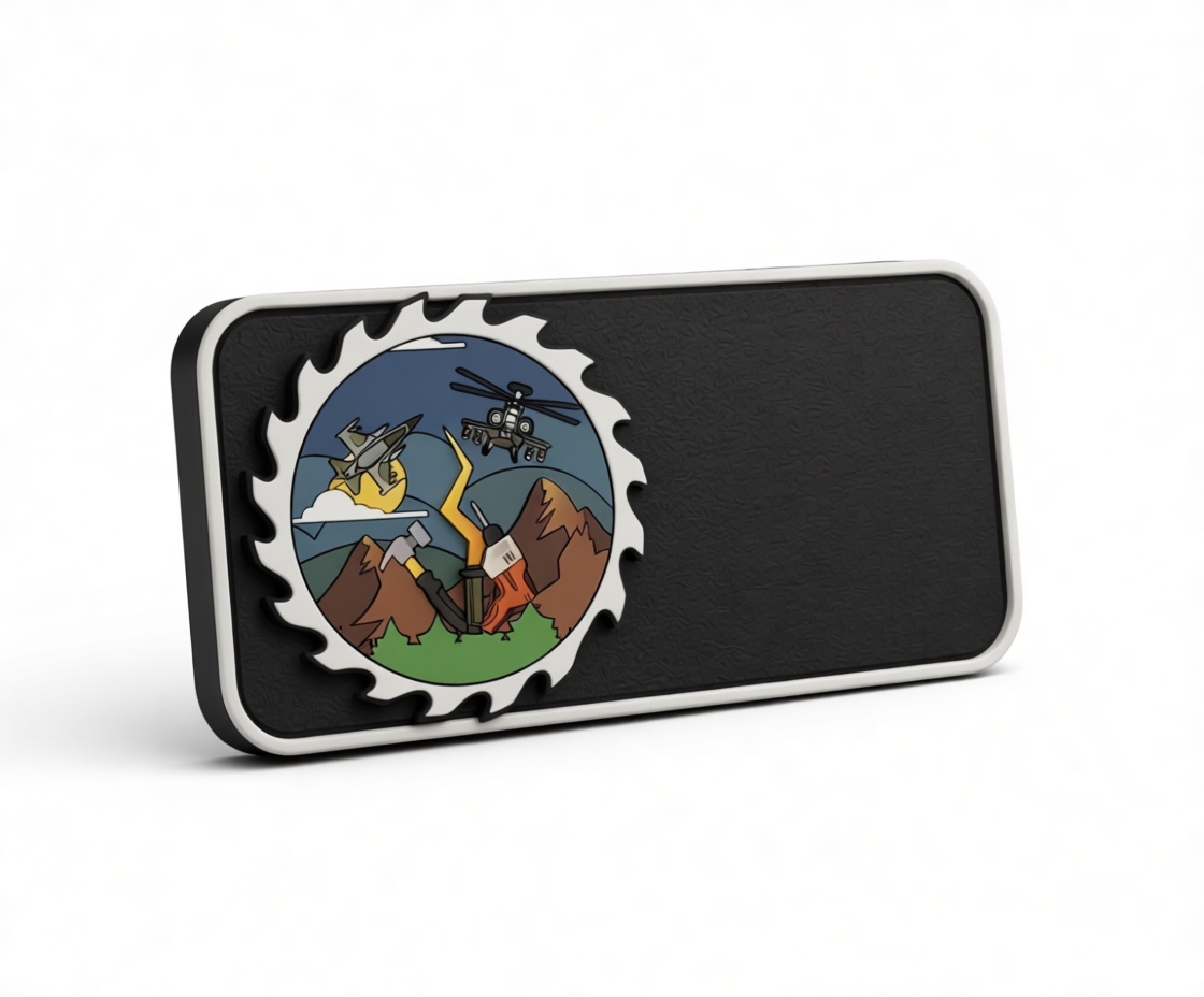 Construction Scene Badge free 3D printable STL