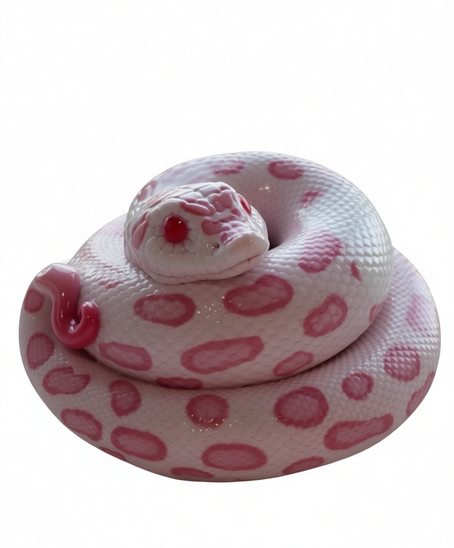 Albino Ball Python Figurine free 3D printable STL