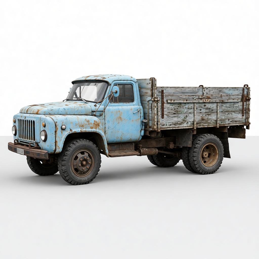 GAZ-53 Flatbed Truck Model free 3D printable STL
