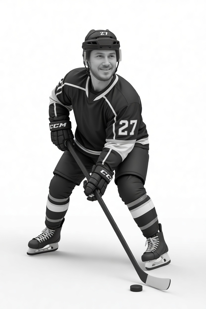 Ice Hockey Player Figurine free 3D printable STL