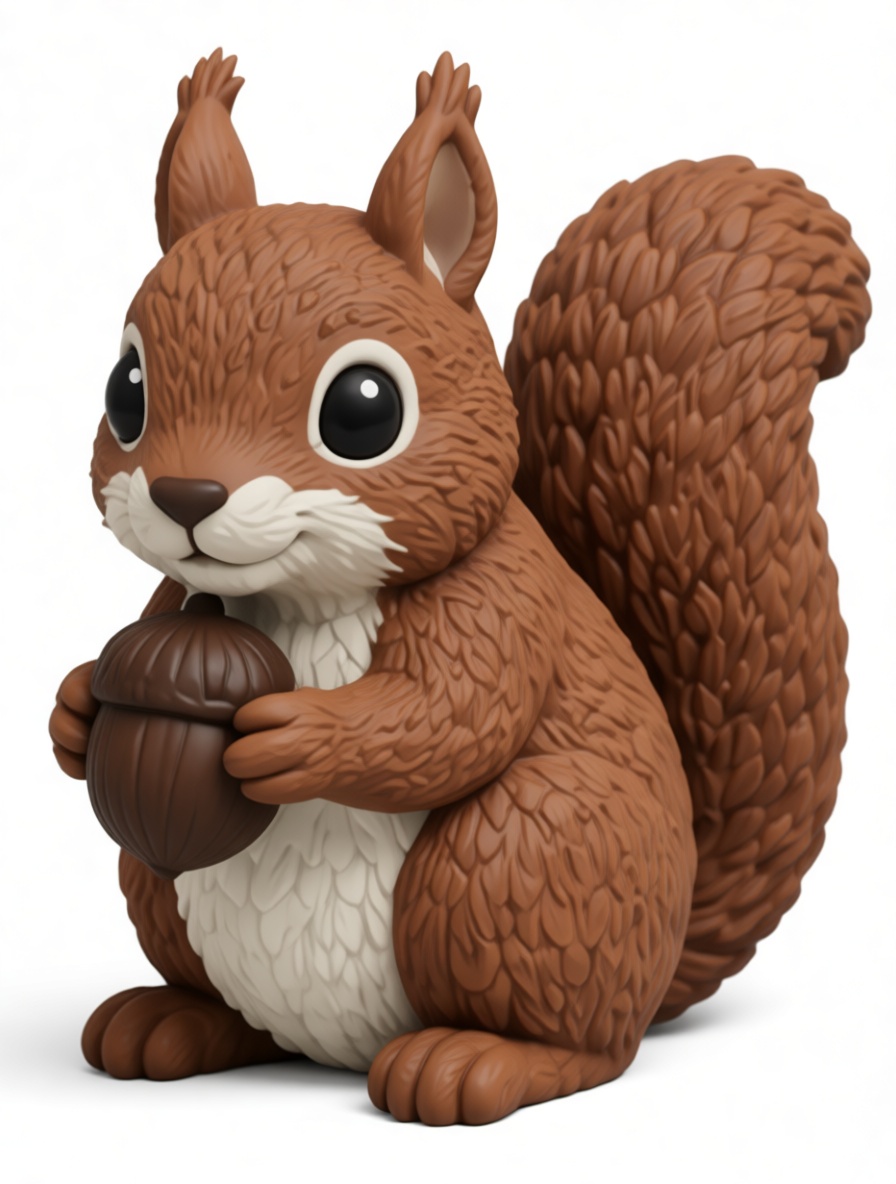 Red Squirrel Figurine free 3D printable STL