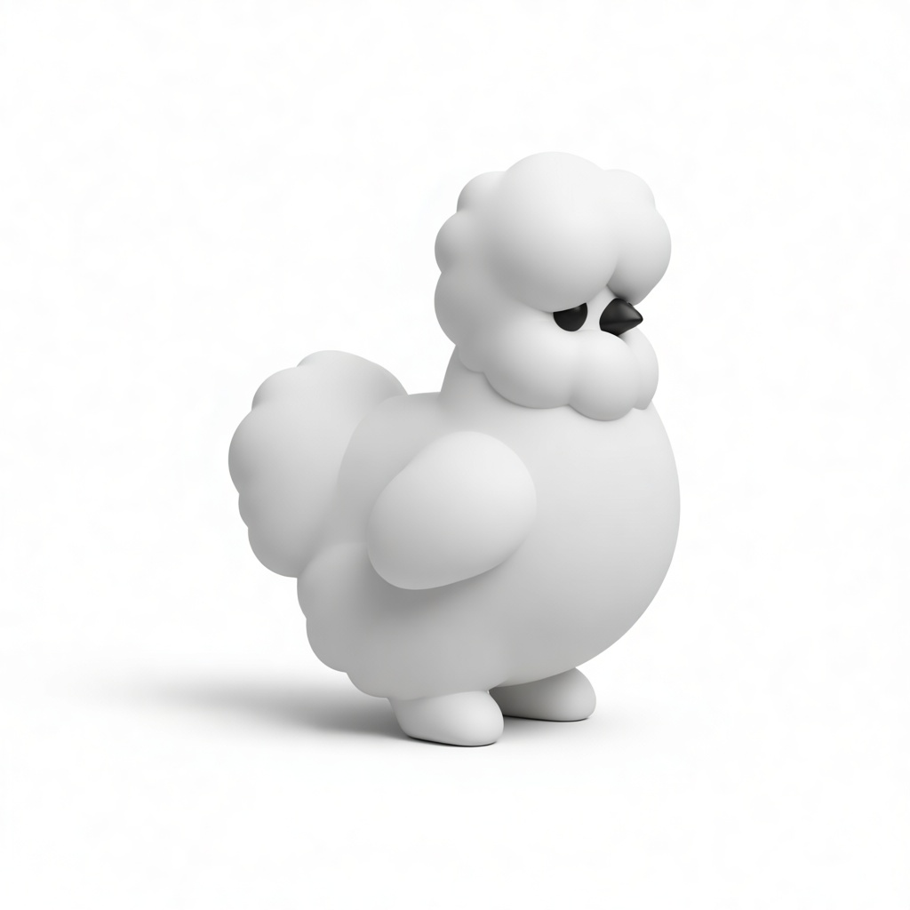 Silkie Chicken Figurine free 3D printable STL