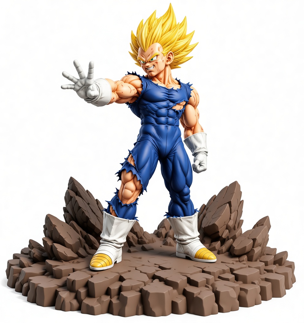 Vegeta Super Saiyan Figurine free 3D printable STL