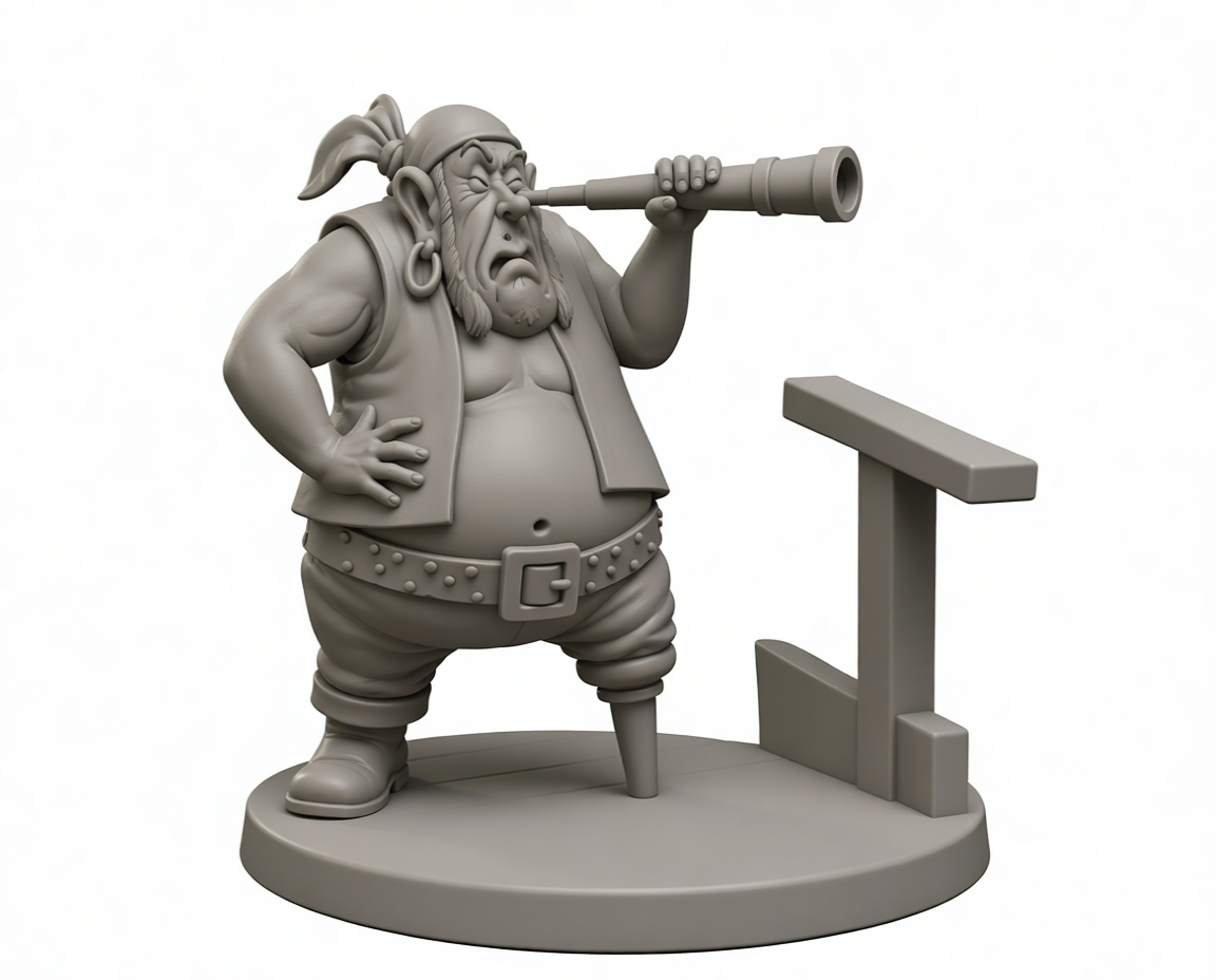 Pirate Lookout Figurine free 3D printable STL