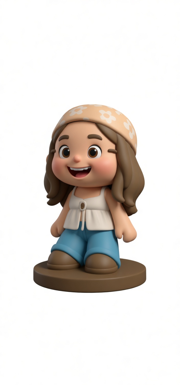 Happy Girl Figurine free 3D printable STL