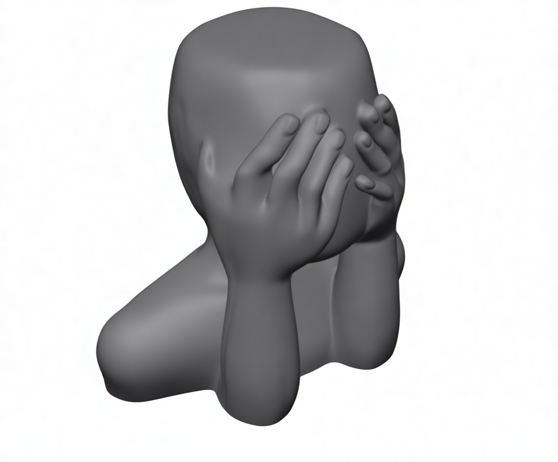 Facepalm Bust Sculpture free 3D printable STL