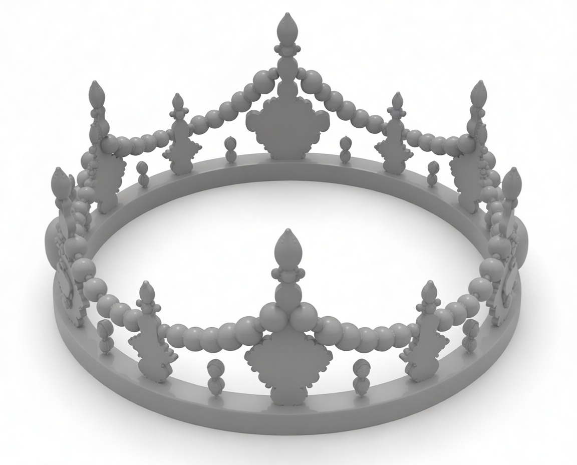 Ornate Crown Model free 3D printable STL