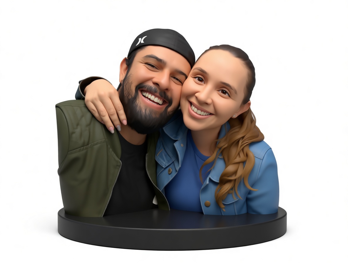 Couple Portrait Bust free 3D printable STL