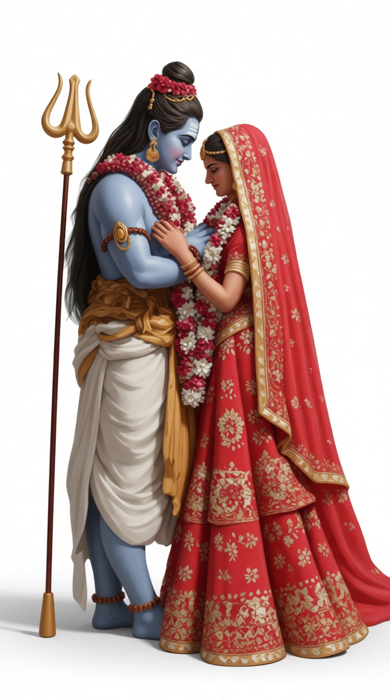 Shiva and Parvati Figurine free 3D printable STL