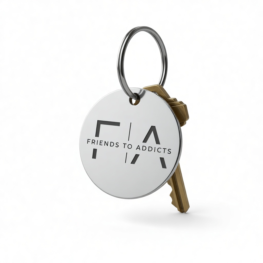 Friends to Addicts Keychain free 3D printable STL