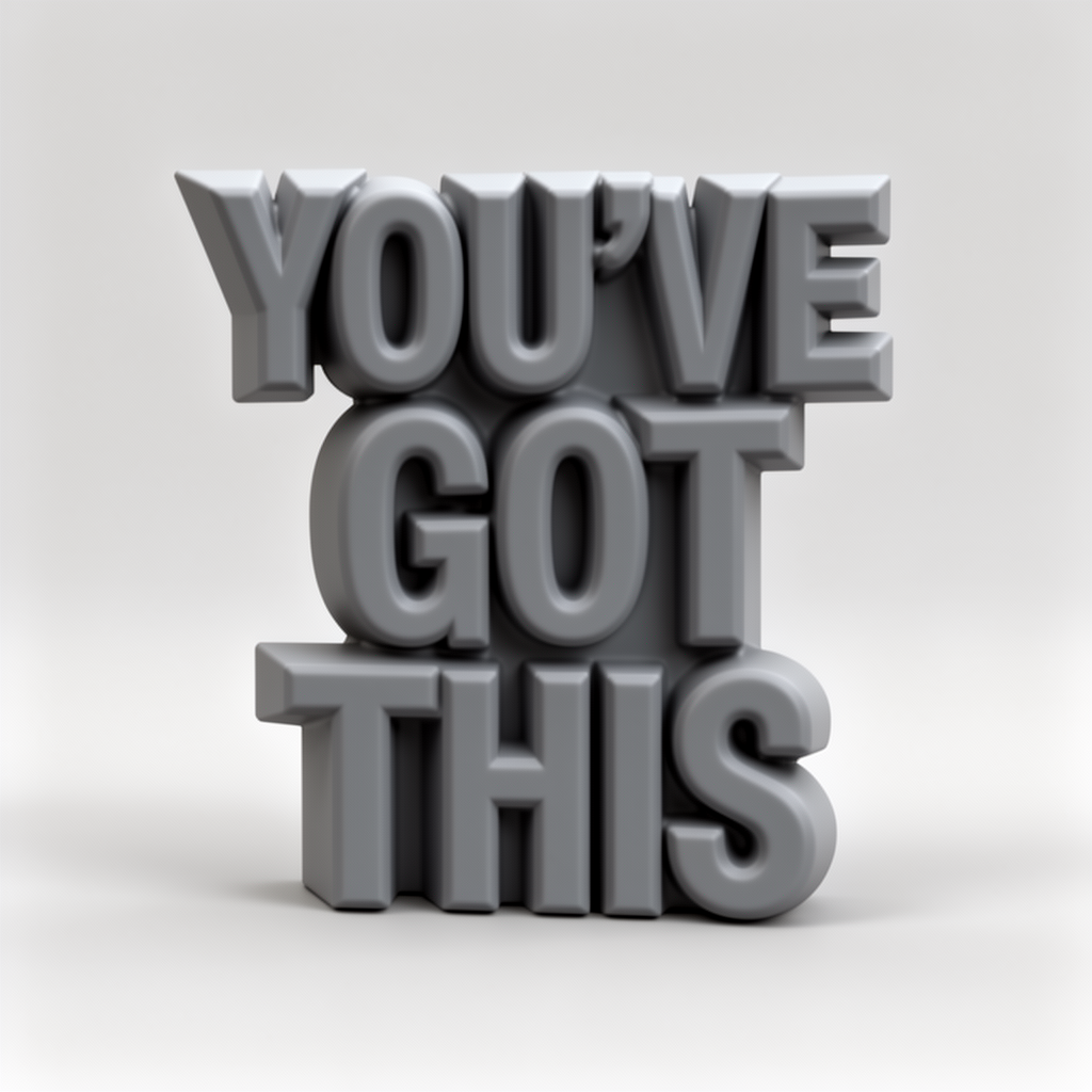 You've Got This Sign free 3D printable STL