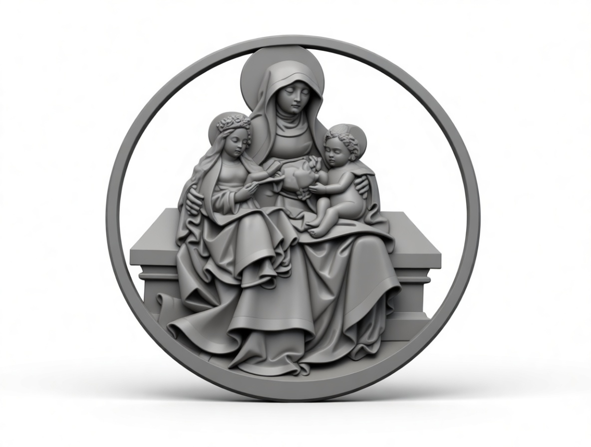 Madonna and Child Medallion free 3D printable STL