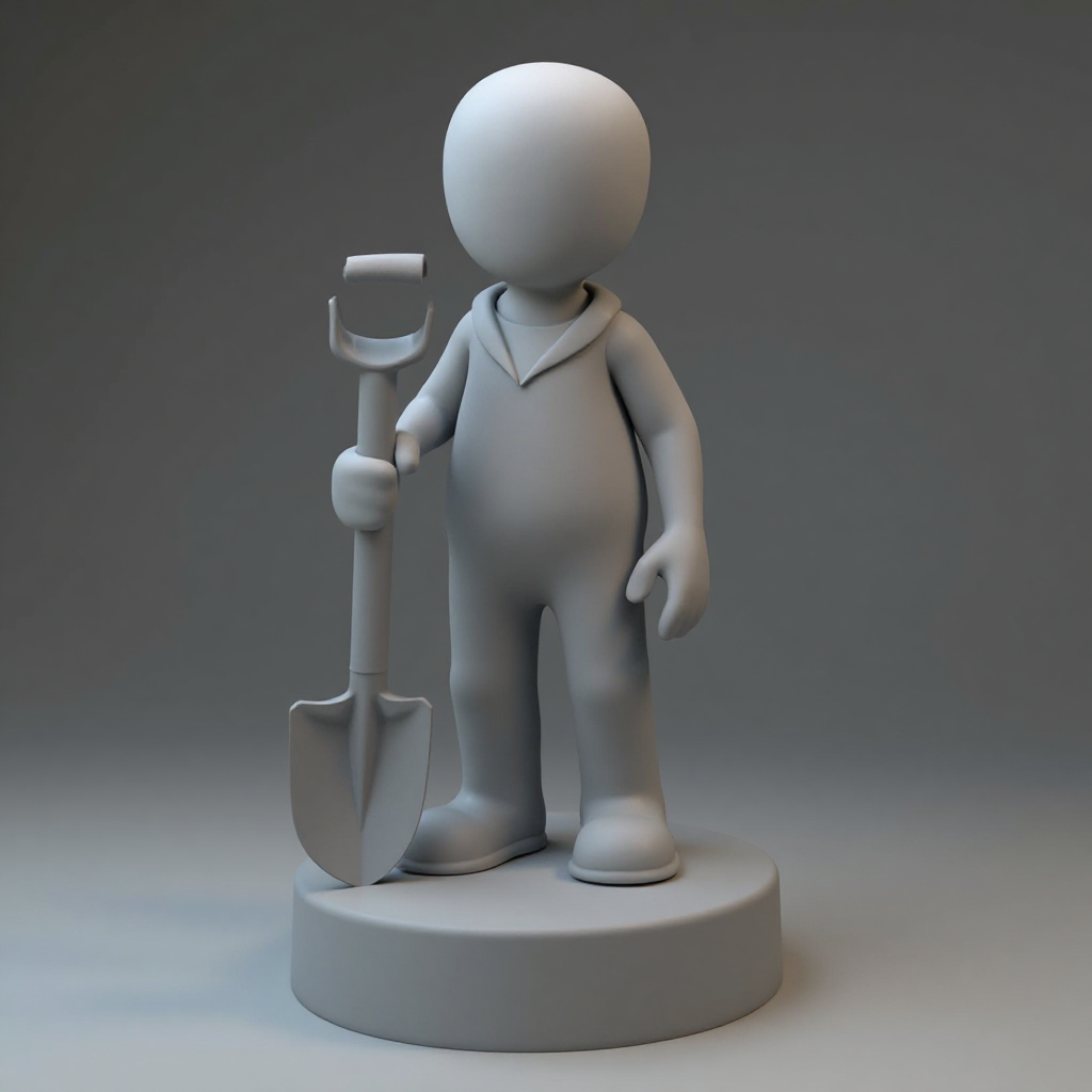 Holes Movie Shoveler Figurine free 3D printable STL