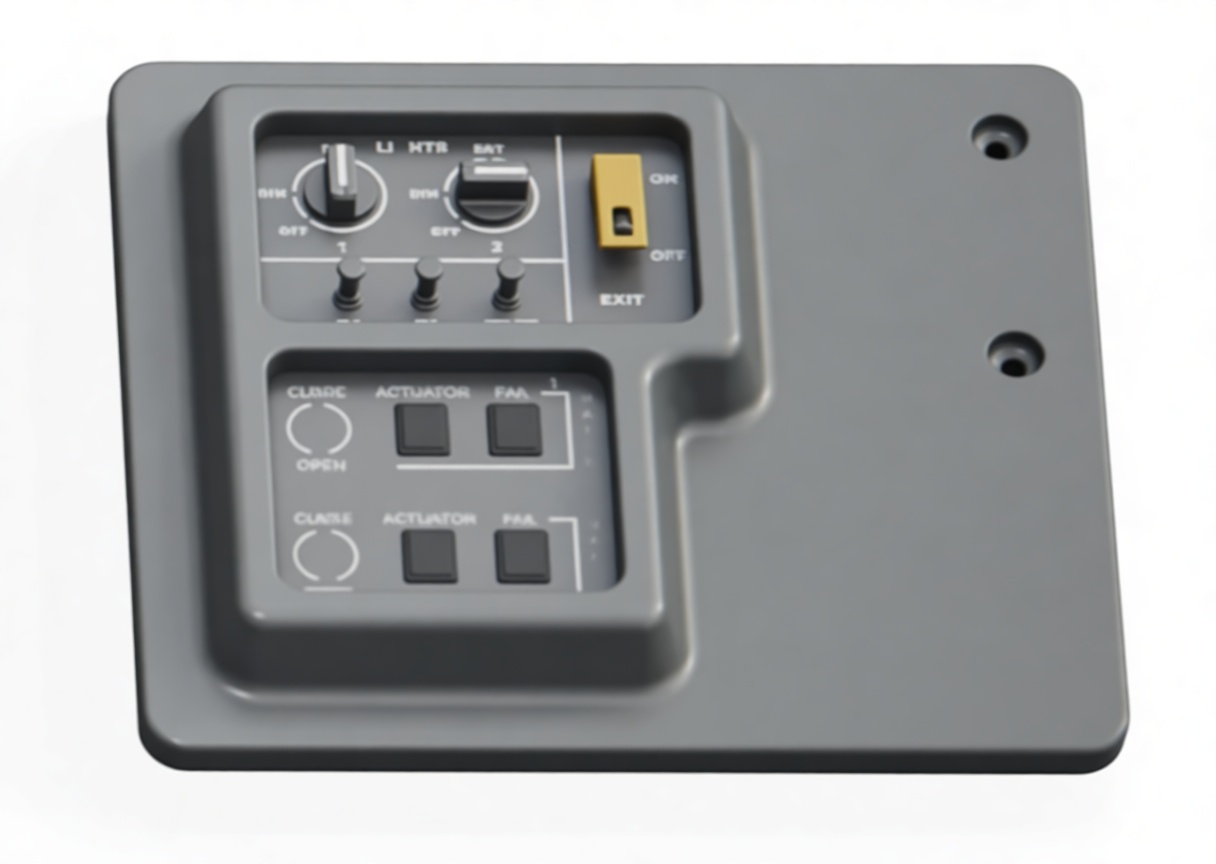 1980s Aircraft Control Panel free 3D printable STL