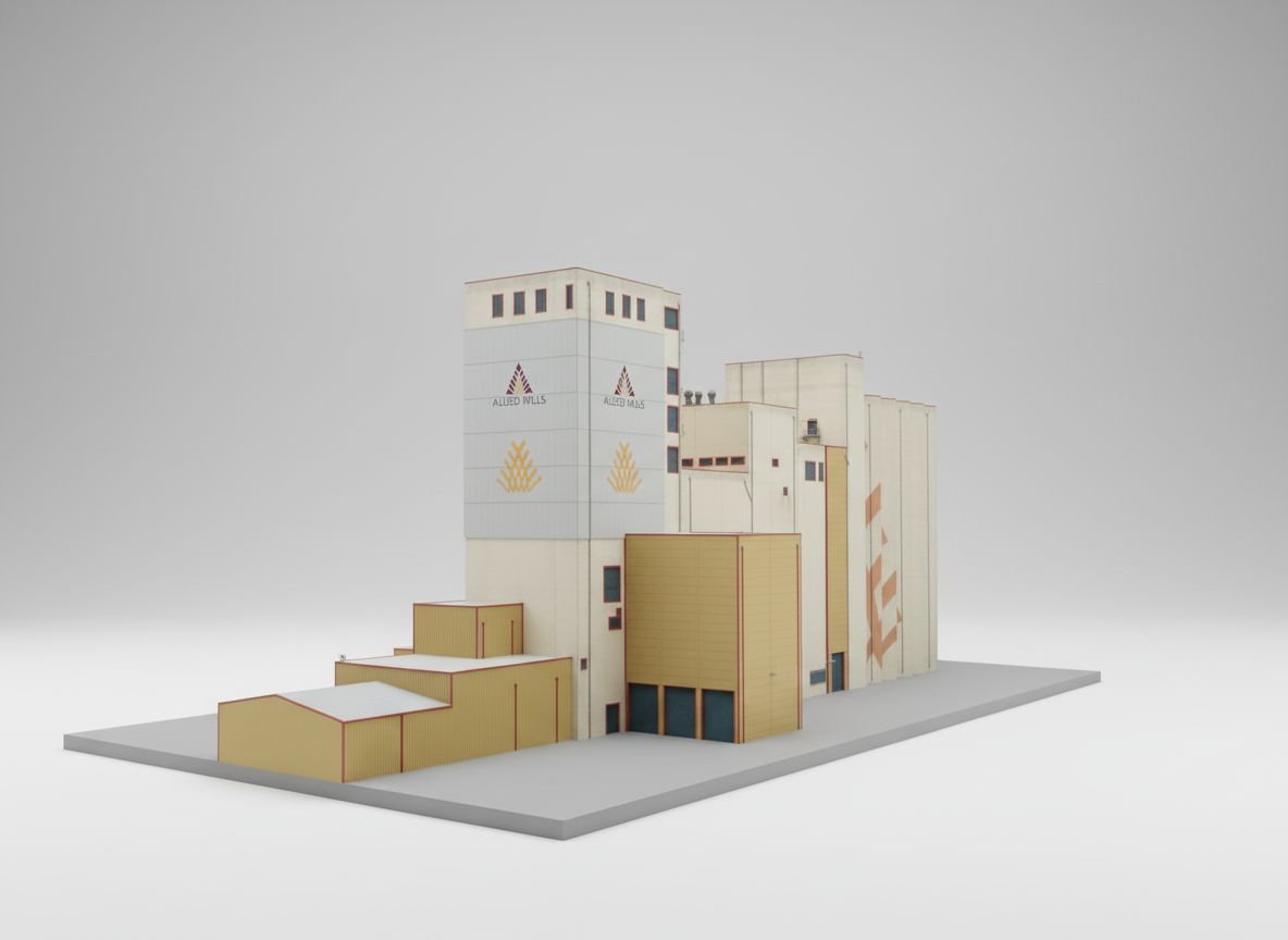 Industrial Warehouse Building free 3D printable STL