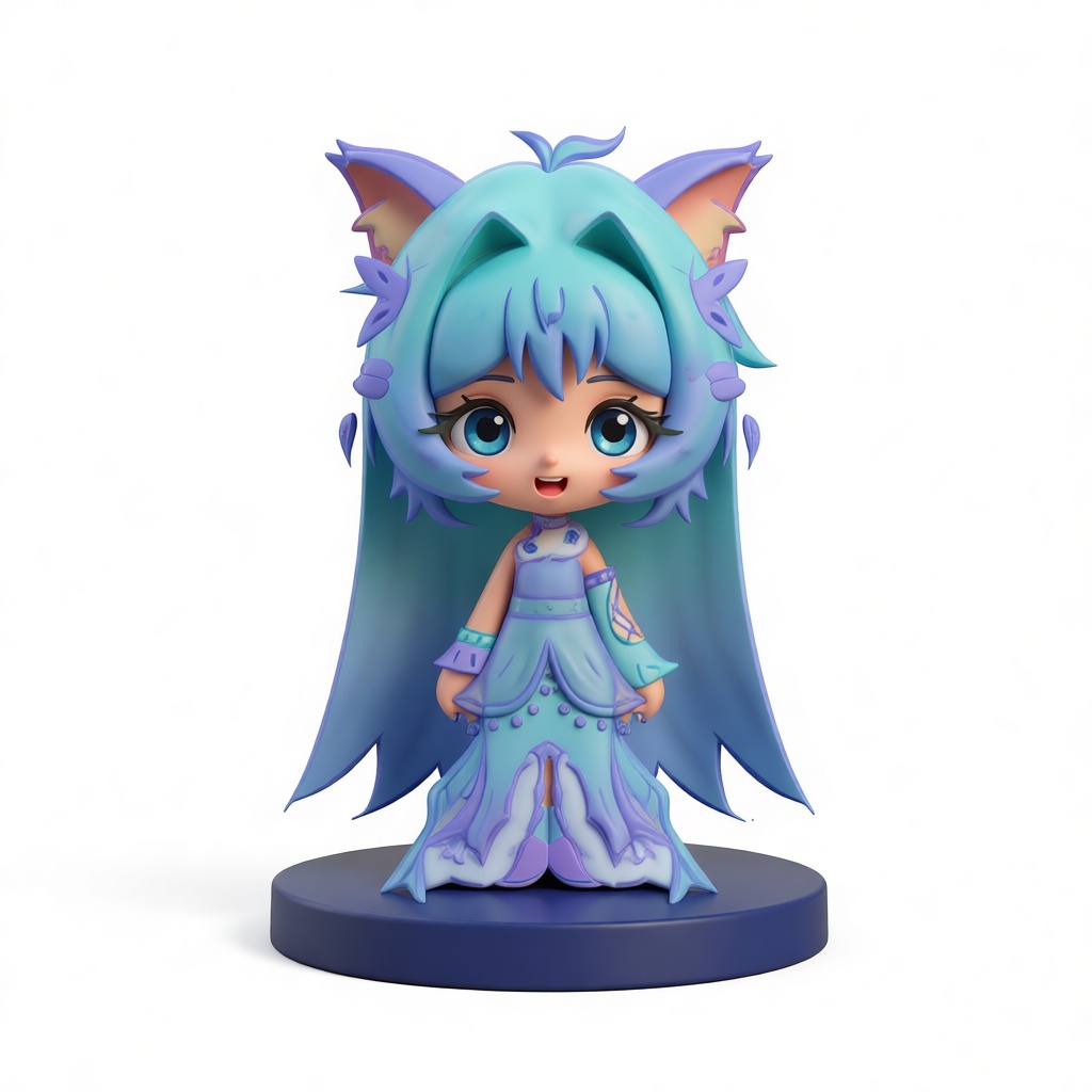 Neko Girl Figurine free 3D printable STL
