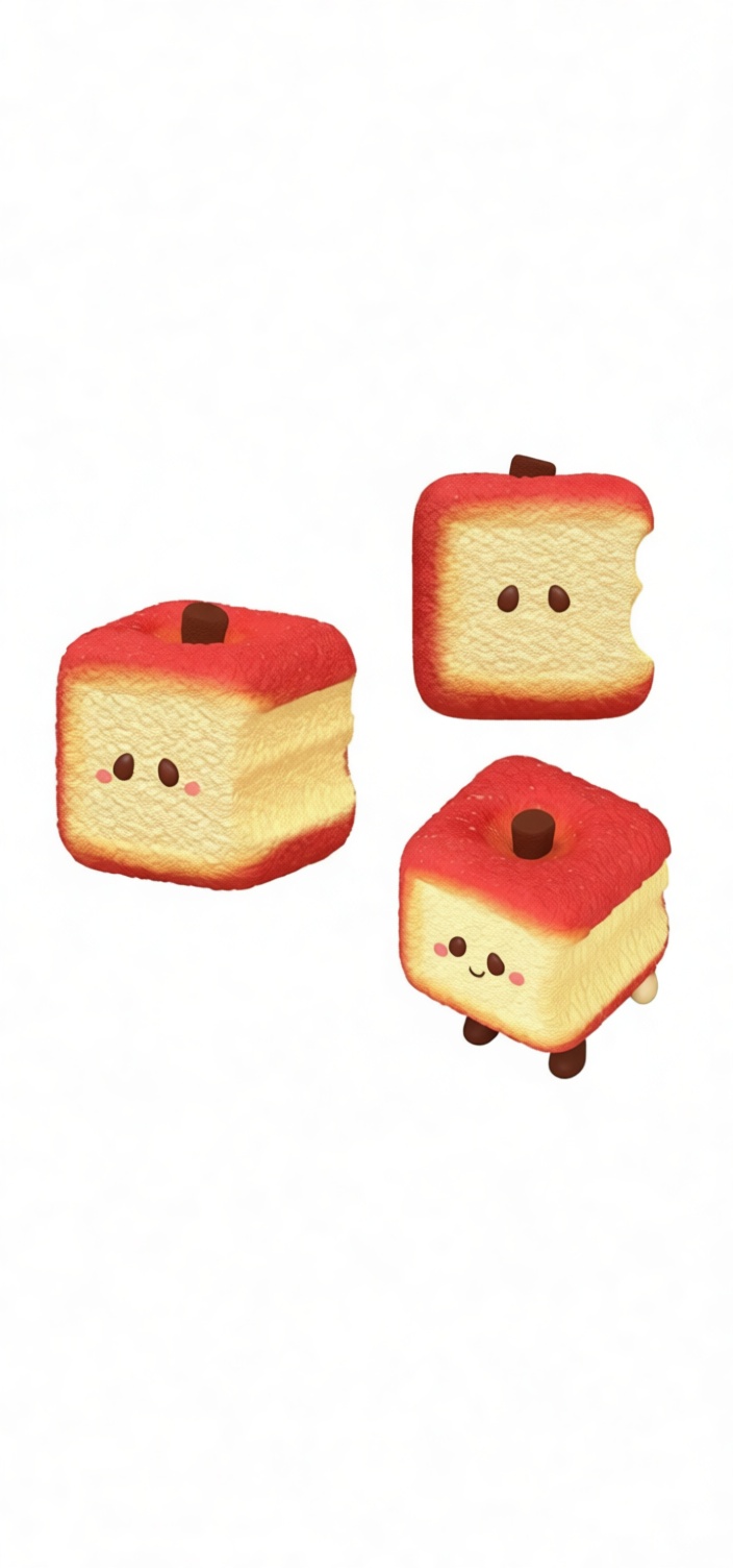 Cute Cube Apple Figurine free 3D printable STL