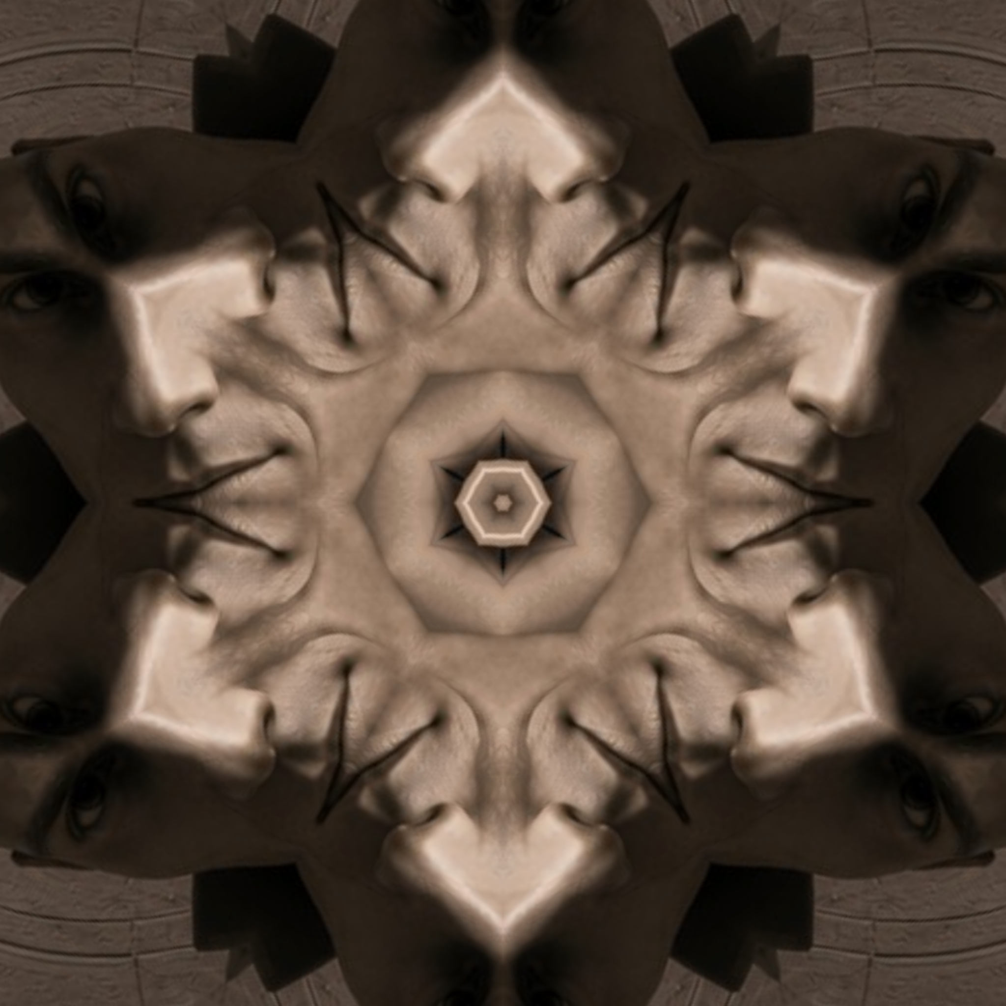Kaleidoscopic Male Face Sculpture free 3D printable STL