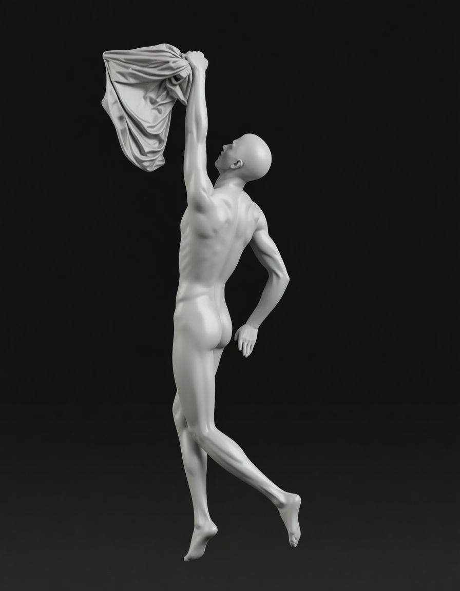 Dancing Male Figure Statue free 3D printable STL