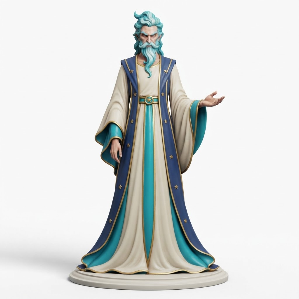 Fantasy Wizard Figurine free 3D printable STL