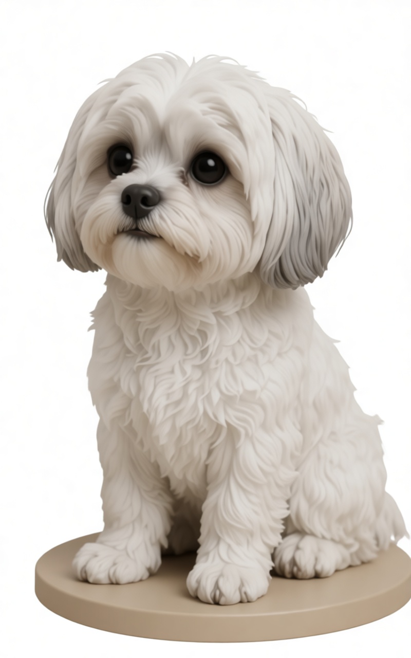 Maltese Dog Figurine free 3D printable STL