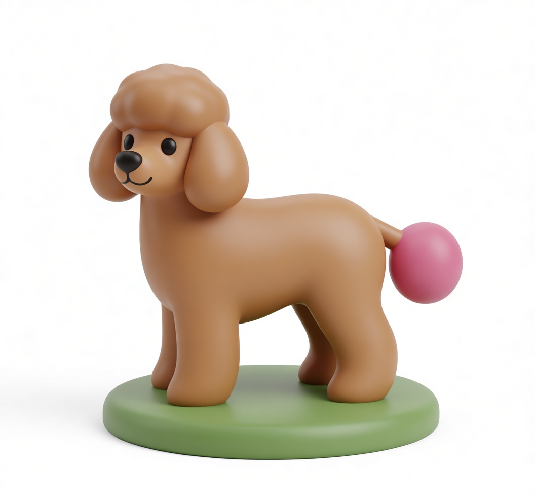 Poodle Dog Figurine free 3D printable STL