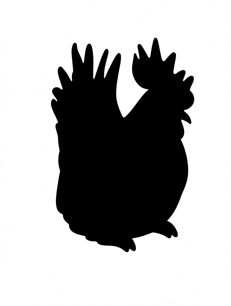 Rooster Silhouette Sculpture free 3D printable STL