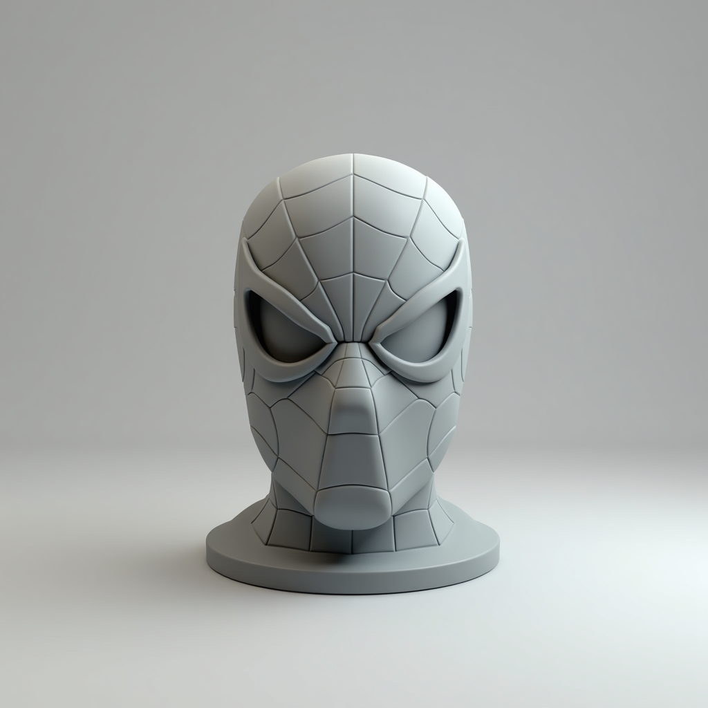 Spiderman Head Keychain free 3D printable STL